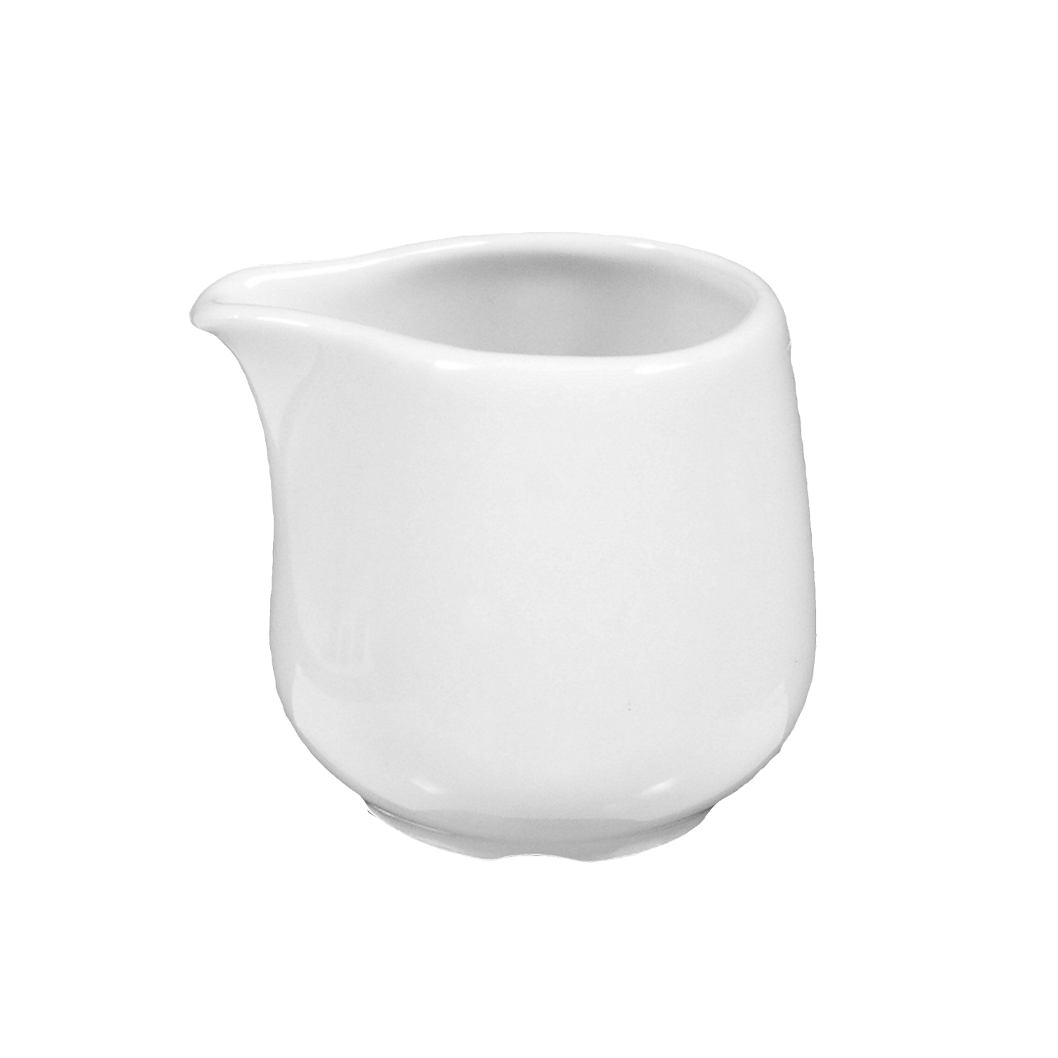 Becher, Milchkännchen, Keramik, weiß, Spitzrand