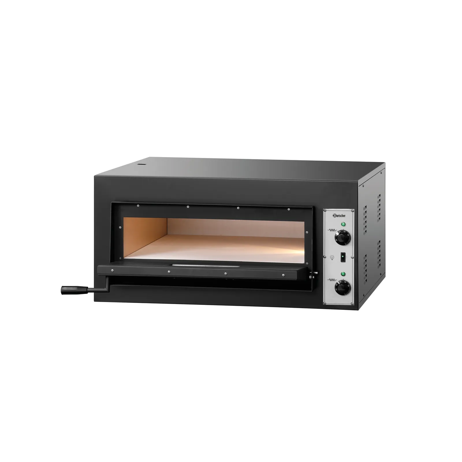 Bartscher 2002010 Pizzaofen CT 100 Ansicht Komplett, geöffnet, Backofen, Pizzaofen, Küchengerät, Elektrobackofen, Schwarz