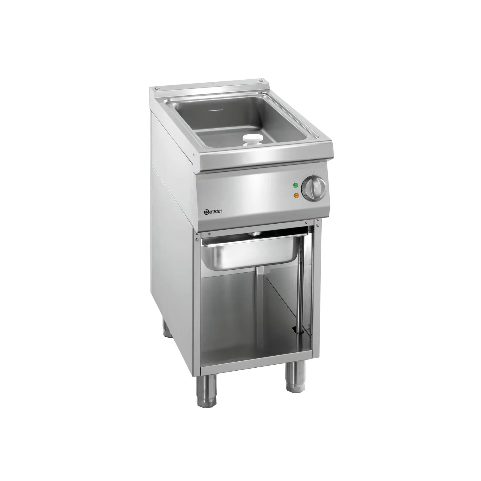 Bartscher 286710 Multibräter 700 B400 UO Ansicht Komplett, Gewerbekomf, Fritteuse, Standsystem, Edelstahl, Gas-/Elektrogerät