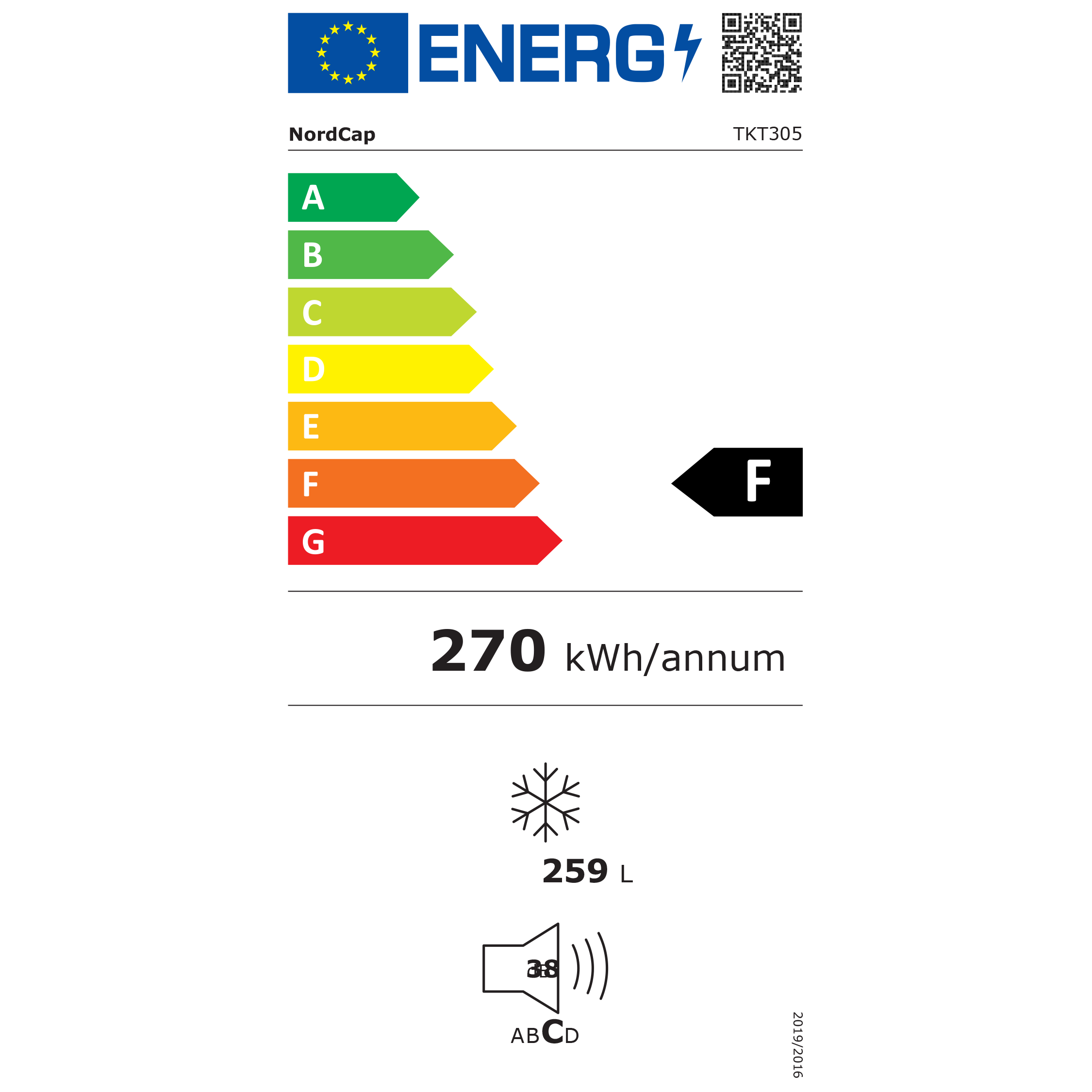  Nordcap 435700305 Energielabel  