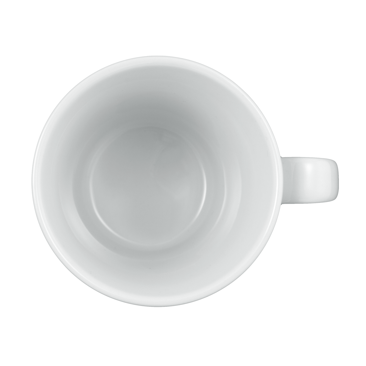 Tasse, Becher, weiße Keramik, Innenseite sichtbar, Kaffeetasse
