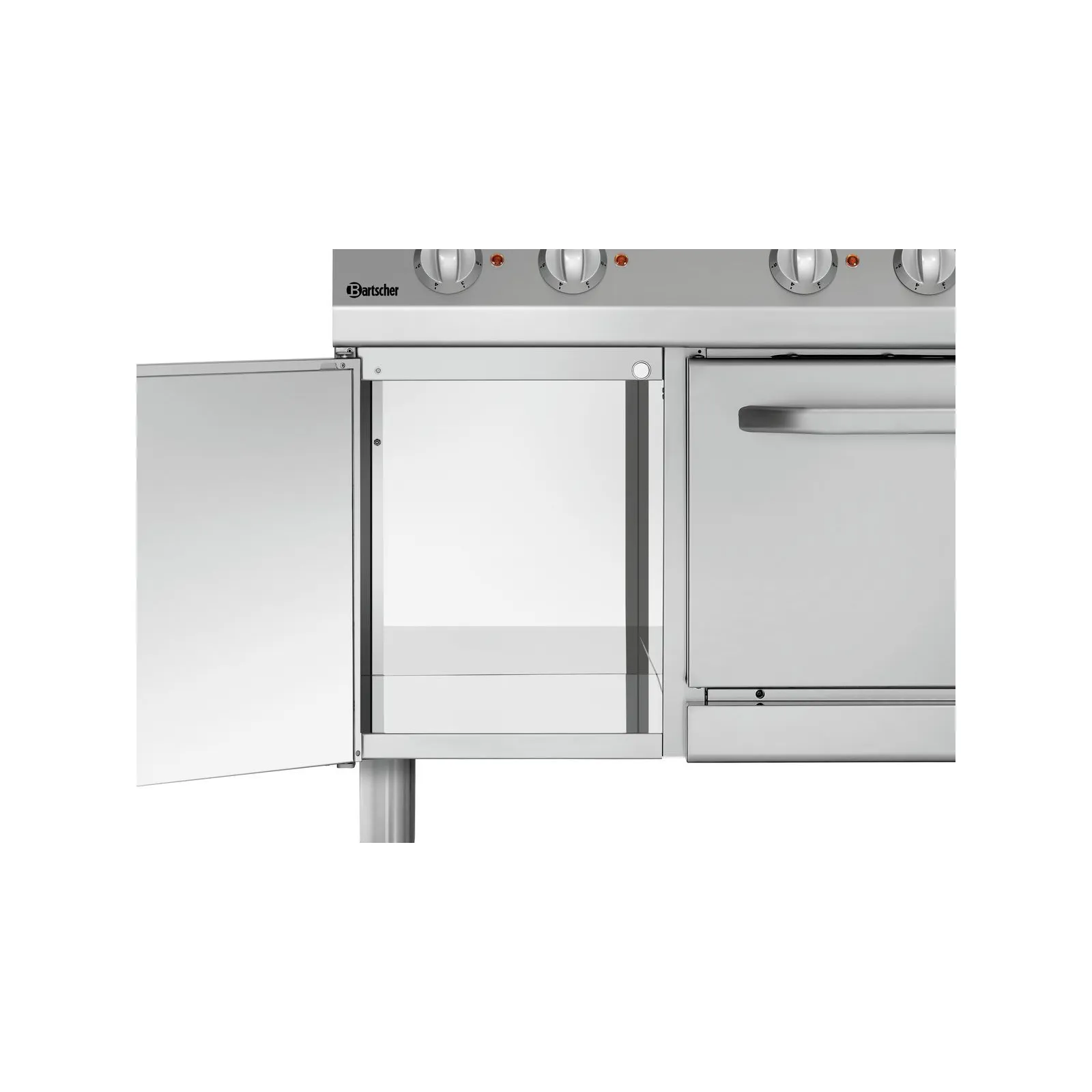Bartscher 286247 Elektroherd 700 B1200 6PL EBO Nahansicht Neutralschrank, grill, Gasgrill, Edelstahl, Ofen, Schrank