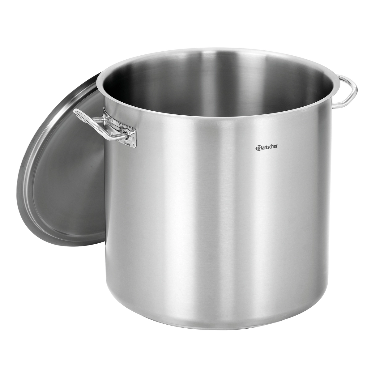 Bartscher 100442 Kochtopf aus Edelstahl mit geöffnetem Deckel