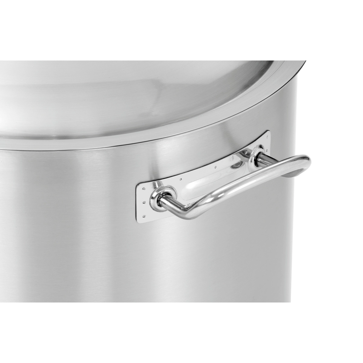 Bartscher 100441 hoher Kochtopf aus Edelstahl mit Deckel Griff