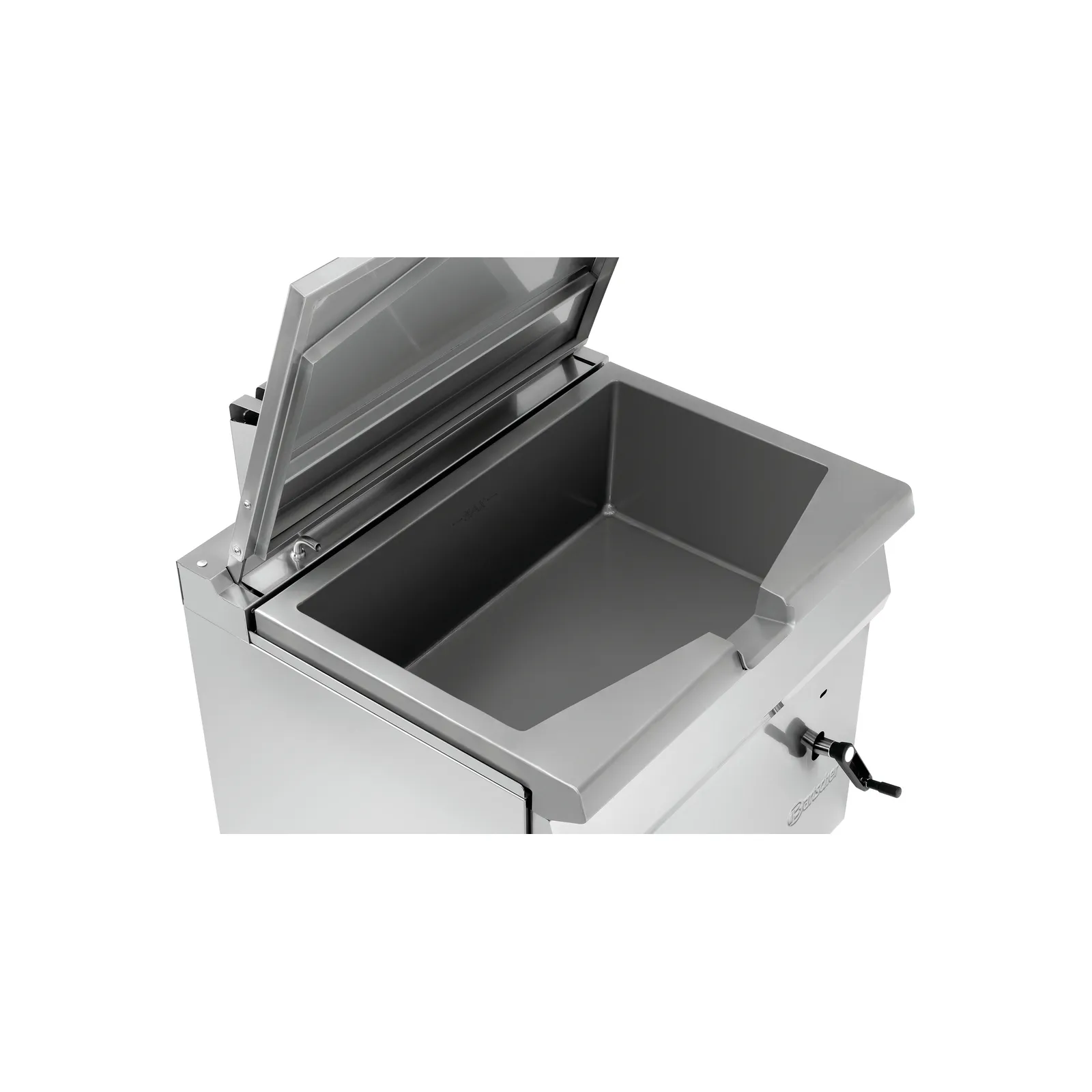 Bartscher 2856811 Kippbratpfanne 700 G51LHK Ansicht von oben, offen, Schublencoder, Tiefkühltruhe, Kühlschranktiefkühltruhe, Schneidfreie Innenraum, Edelstahl