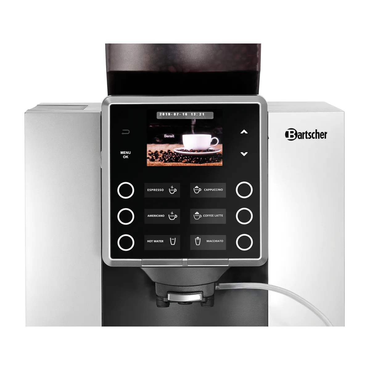 Bartscher 190052 Kaffeevollautomat Ansicht der Bedieneinheit