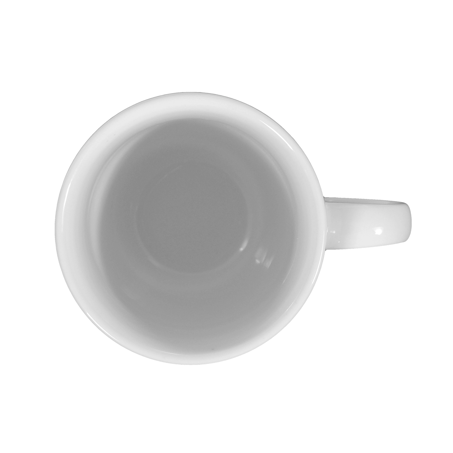 Tasse, Becher, weiße Keramiktasse, blanke Oberfläche, einfaches Design