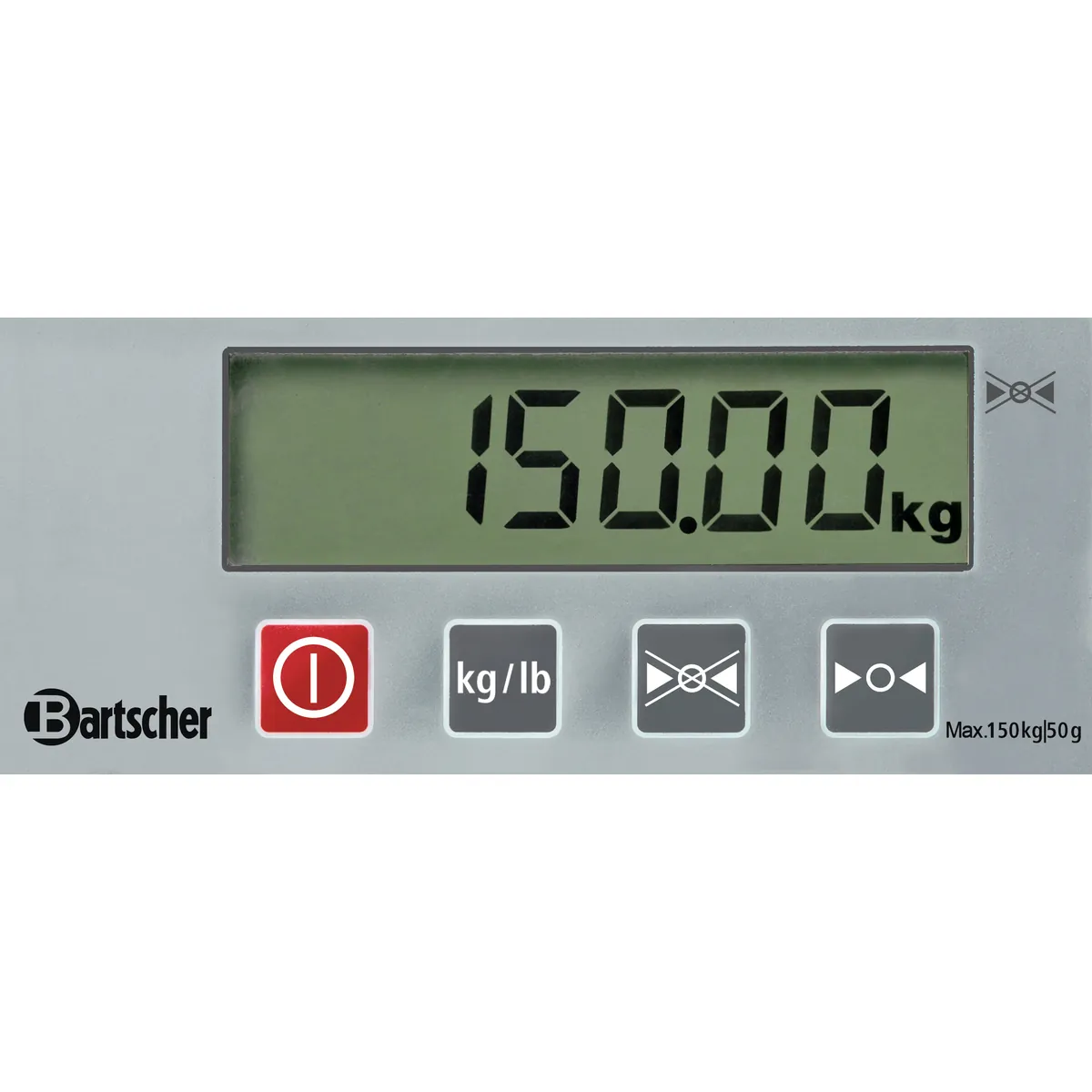 Bartscher A300151 Plattformwaage Ansicht Anzeige