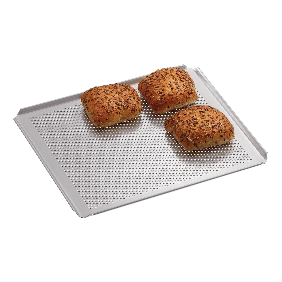 Bartscher 100417 Lochblech silber mit Kante Blick von oben