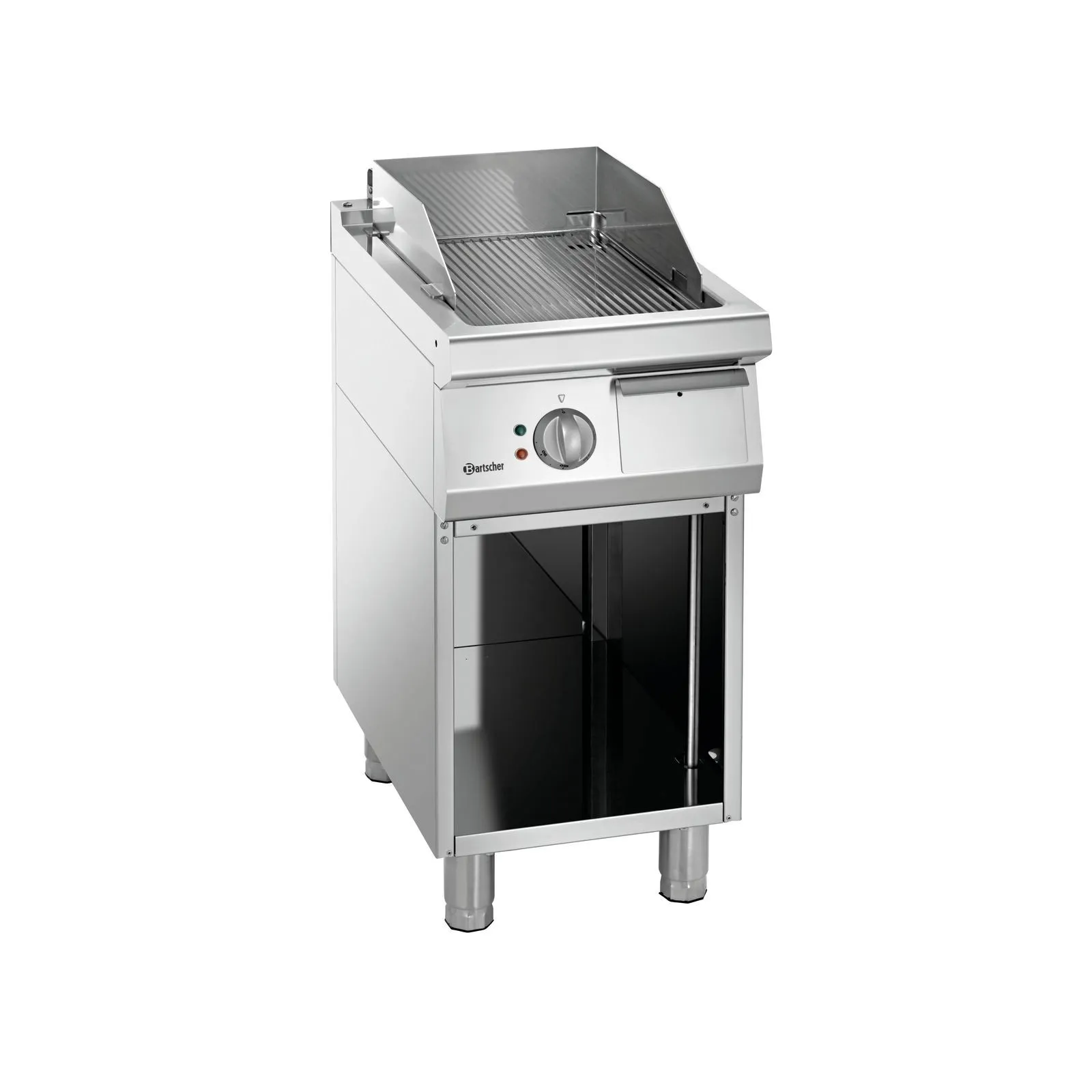 Bartscher 285071 Spritzschutz 740 Ansicht an Griddleplatte, Gasgrill, Edelstahl, Stoßgrill?, Thermostatregler, Fachgriff