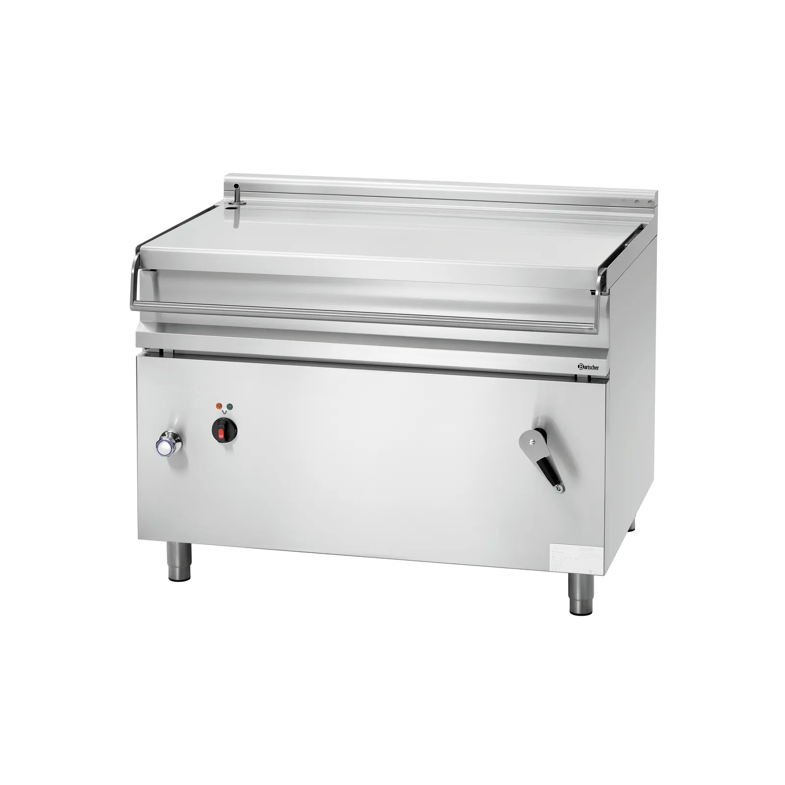 Bartscher 193062 Kippbratpfanne E120LHK Ansicht Komplett, Gasgrill, Industriell, Stahl, Kochbereich, Ventilbedienung