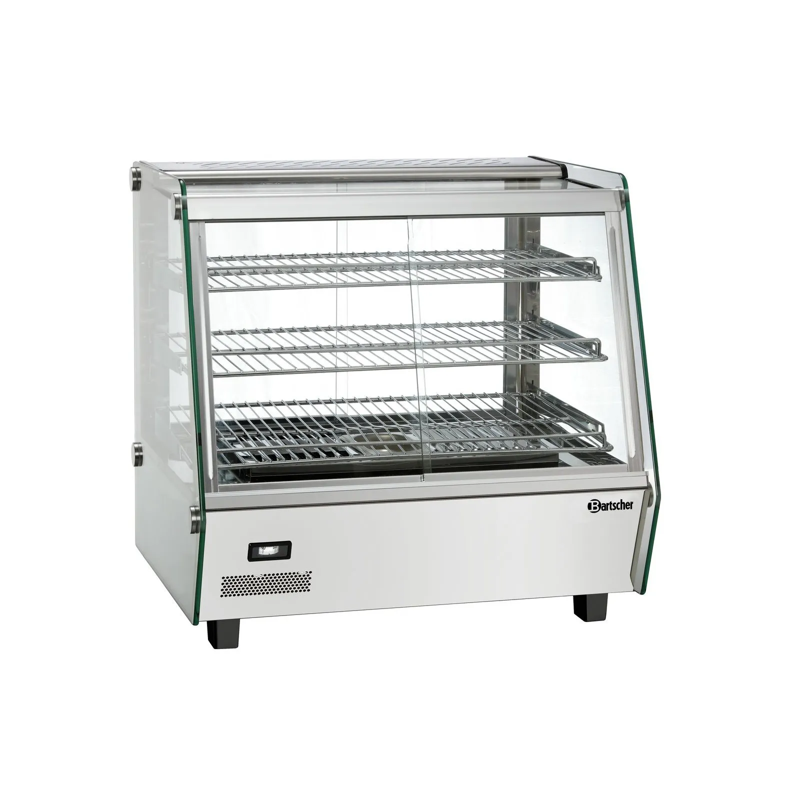 Bartscher 305055 Heiße Theke Bartscher DeliPlus I-D Ansicht Komplett, Getränkekühlregal, Theke, Glaskasten, Metallregal, Anzeige Kühlschrank