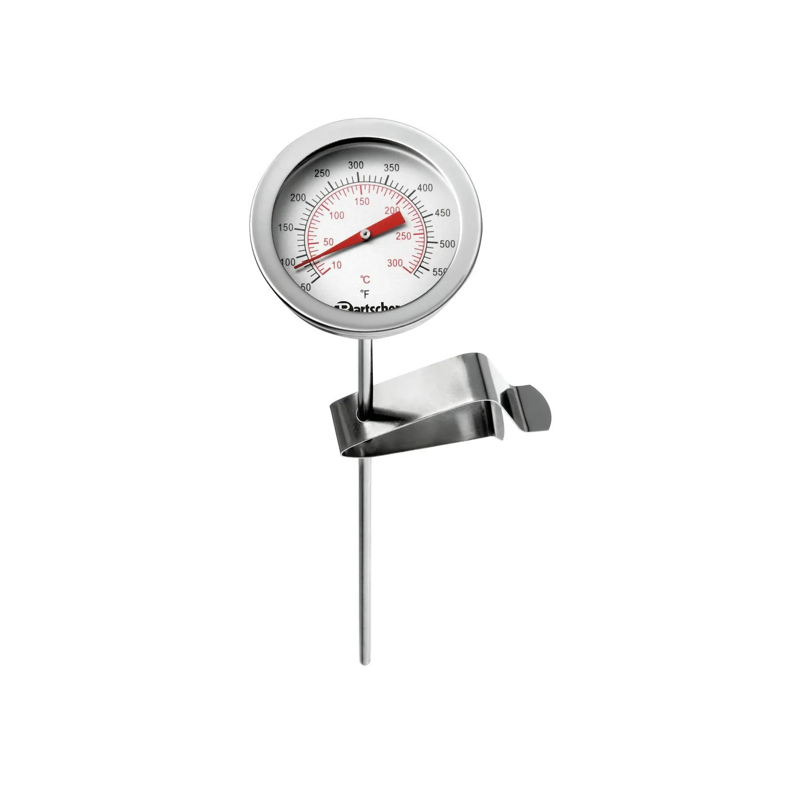 Bartscher 292046 Thermometer A3000 TP Ansicht Komplett, thermometer, dial gauge, meat thermometer, stainless steel, clip mount
