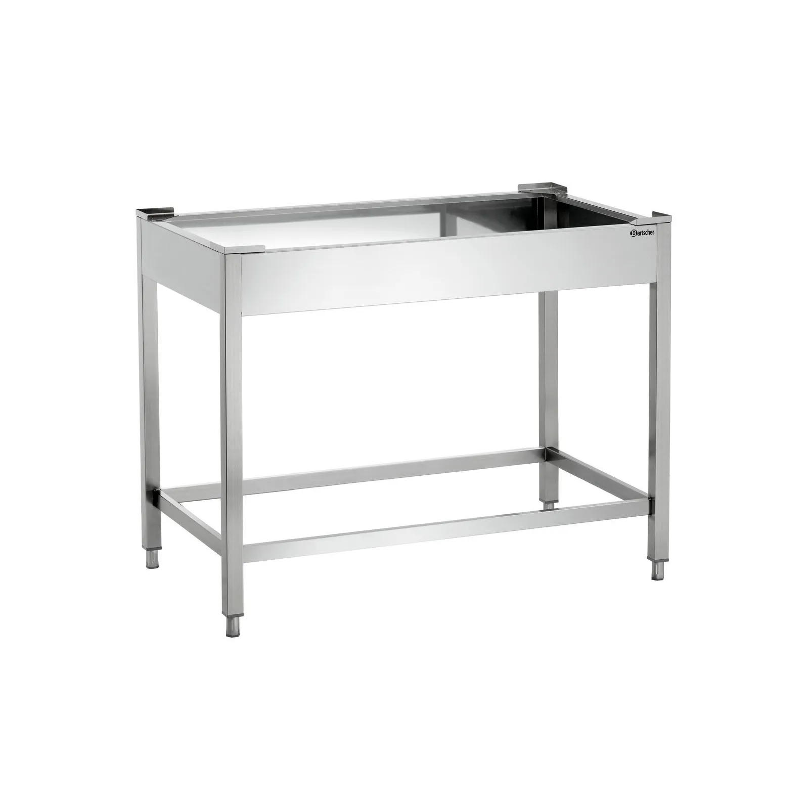 Bartscher 200318 Untergestell PO NT9 Ansicht Komplett, stahl tisch, arbeits tisch, spül tisch, höhe verstellbar?, rectangular tisch