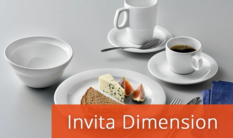 Bauscher Invita Dimension, teller, porzellan, kaffee, tasse, kuchen