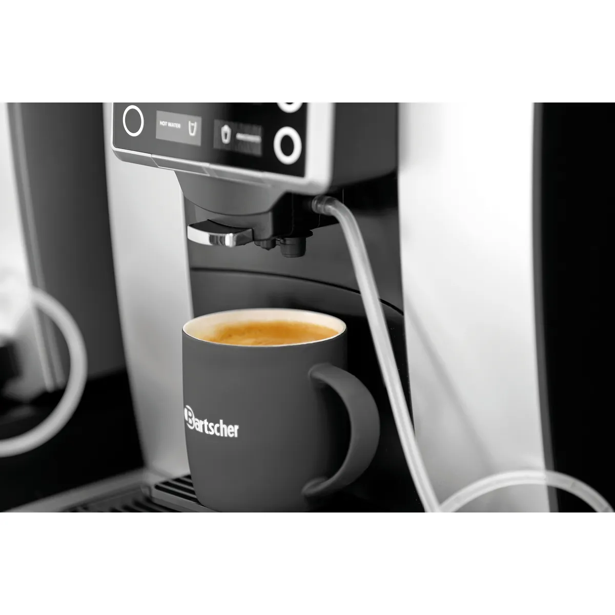 Bartscher 190052 Kaffeevollautomat Kaffeetasse mit Kaffee