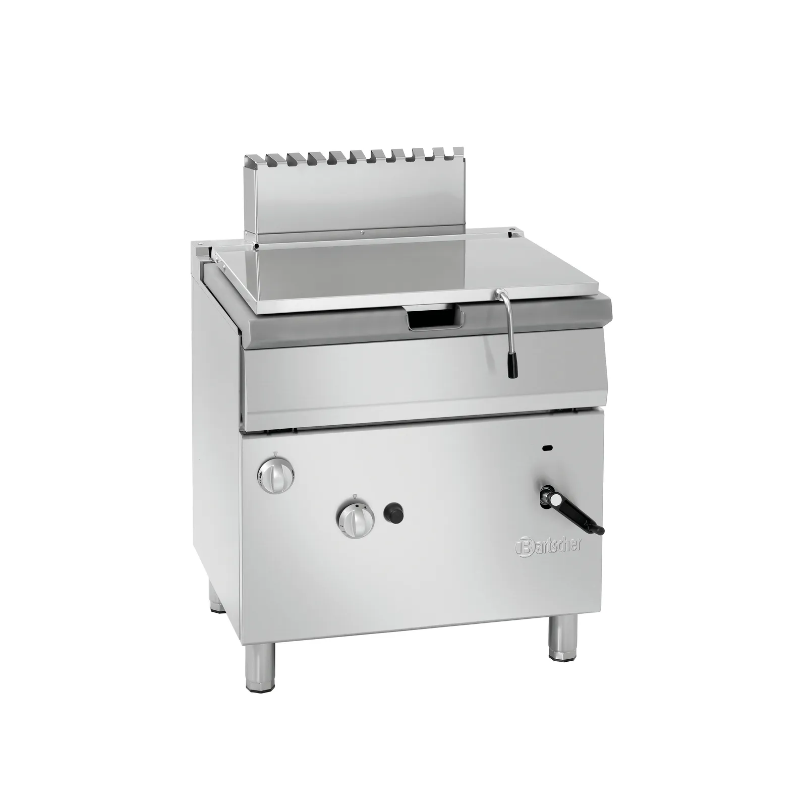 Bartscher 2856811 Kippbratpfanne 700 G51LHK Ansicht Komplett, Grill, Gasgrill, Kompakt, Edelstahl, Grillhaube