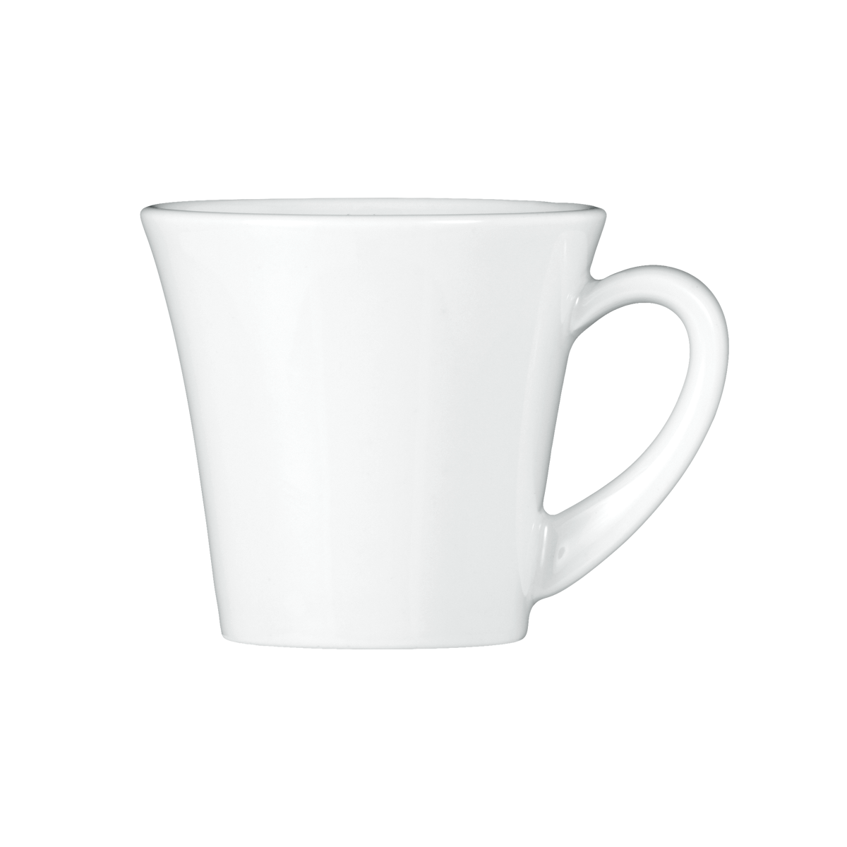 Tasse, Keramik, Weiß, Henkeltasse, einfarbig