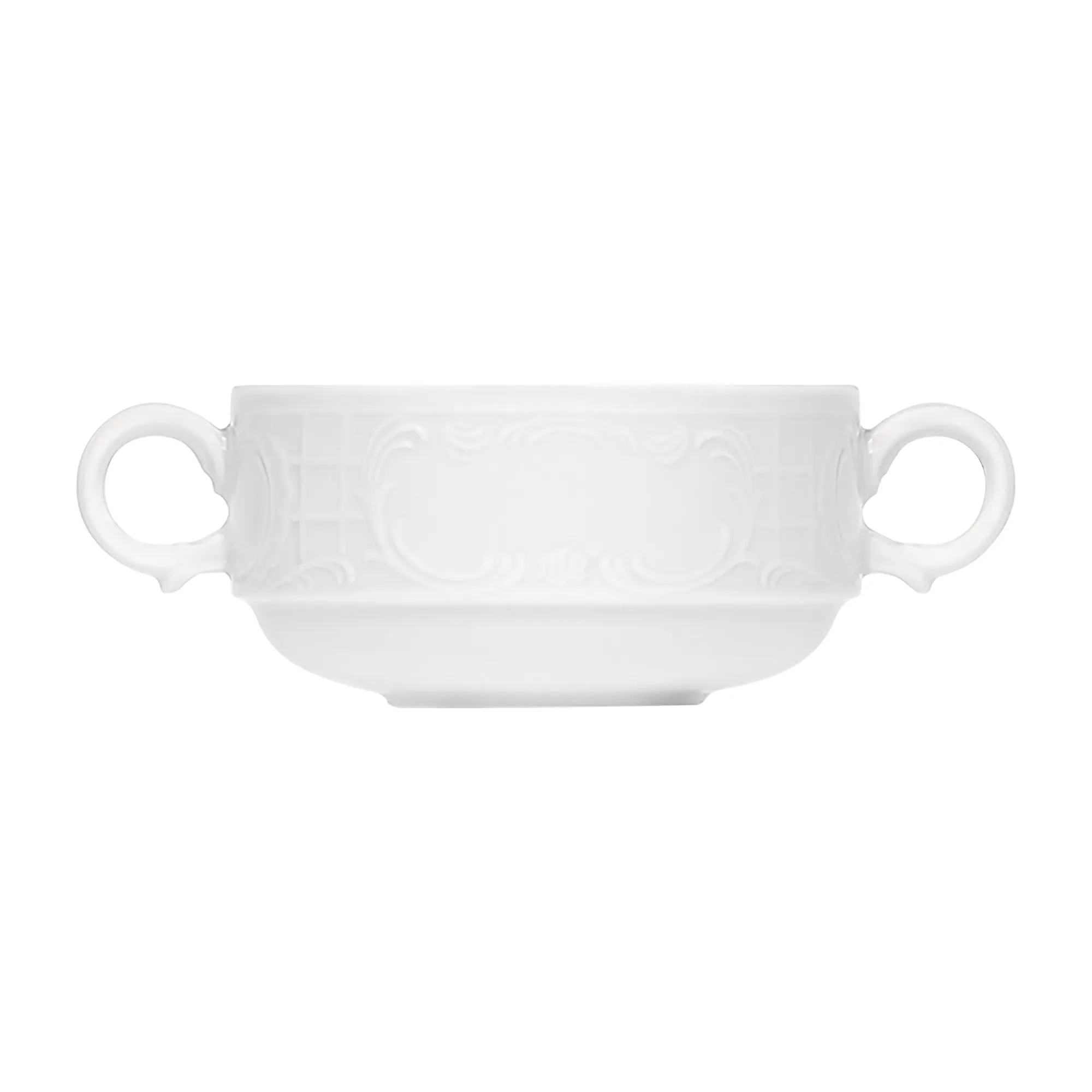 Bauscher Mozart Suppenobertasse Relief stapelbar 