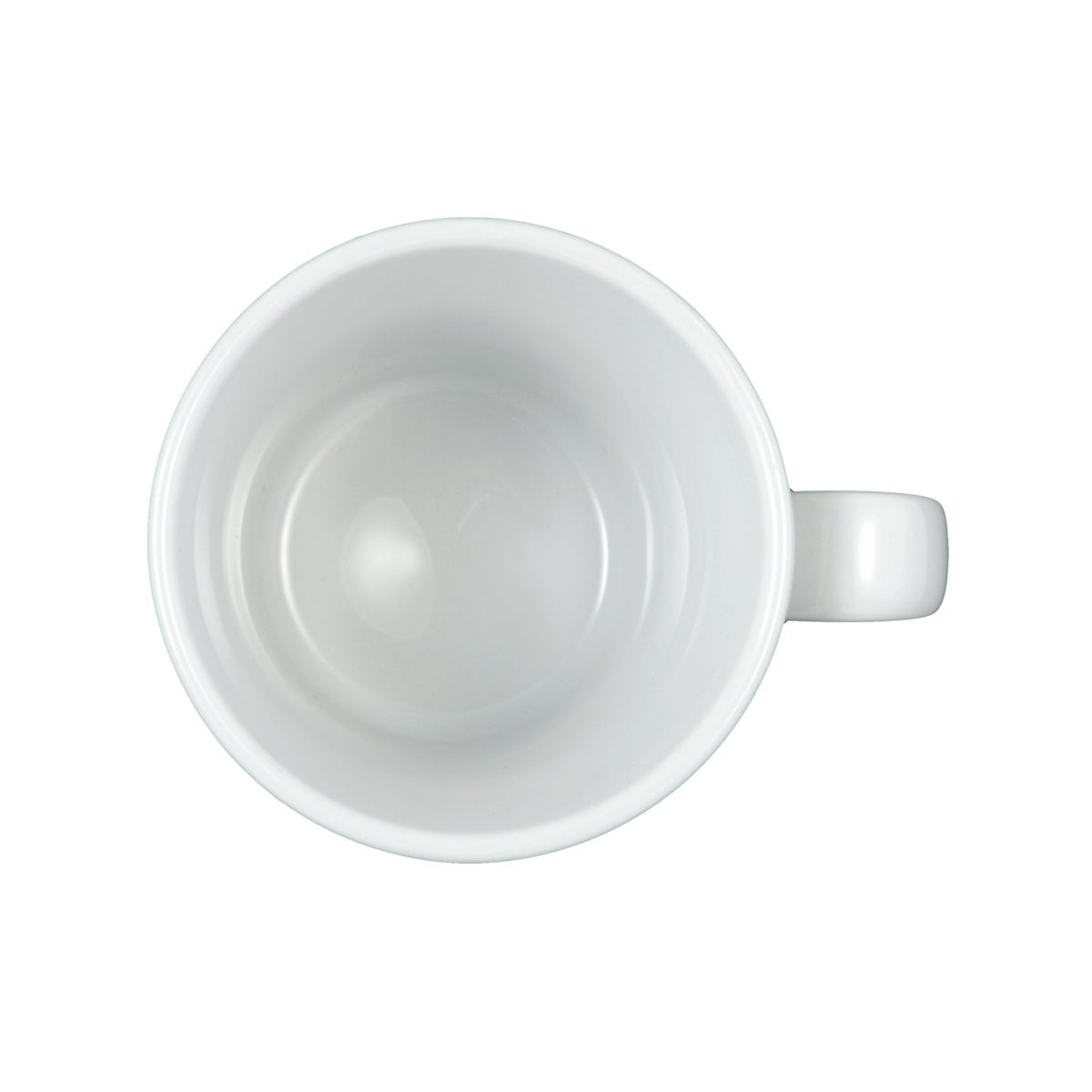 Tasse, Keramik, weiße Tasse, Becher, Innenraum leer