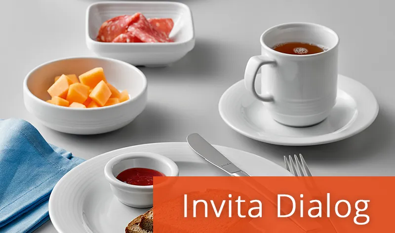 Bauscher Invita Dialog, Teller, Tasse, Schüssel, Früchte, Kaffee