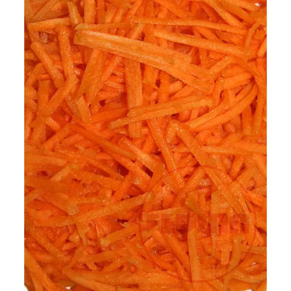 Feuma Moehre mit Rohkostscheibe, karotten julienne, gemüsestreifen, orangerote farbe, rohkost, gemüse