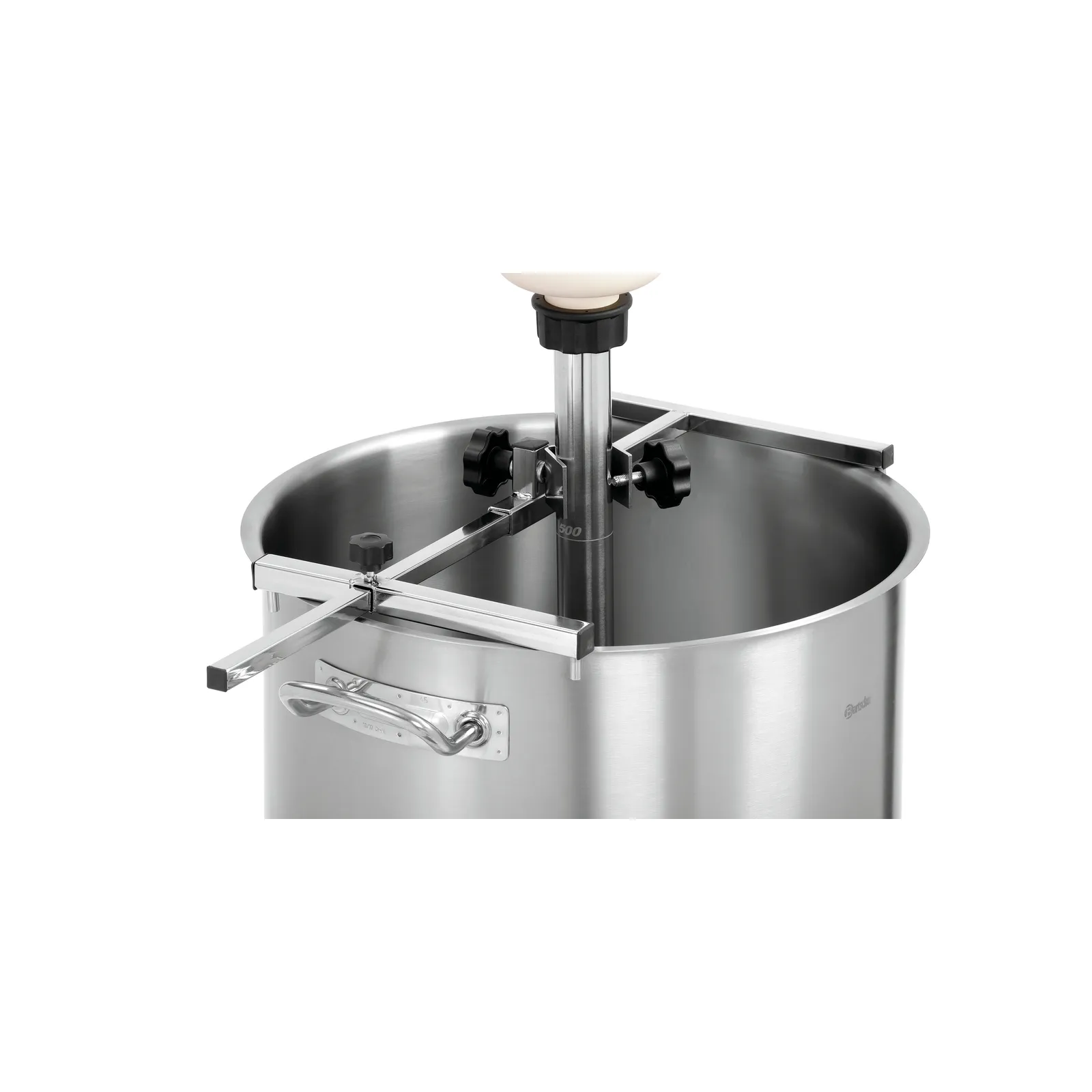 Bartscher 130140 Stabmixer-Halterung 600 Nahansicht, industriemixer, stahlblech, schüssel, aufsätze, höheverstellbar